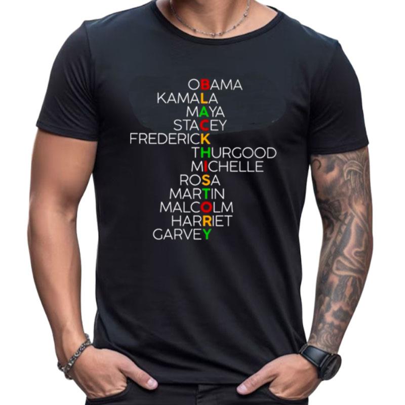 Black History Obama Kamala Maya Stacey Frederick Shirts For Women Men