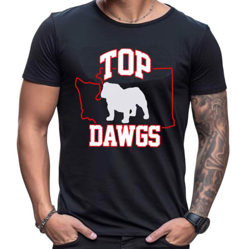 Dawgs Logo Washington Map Shirts For Women Men