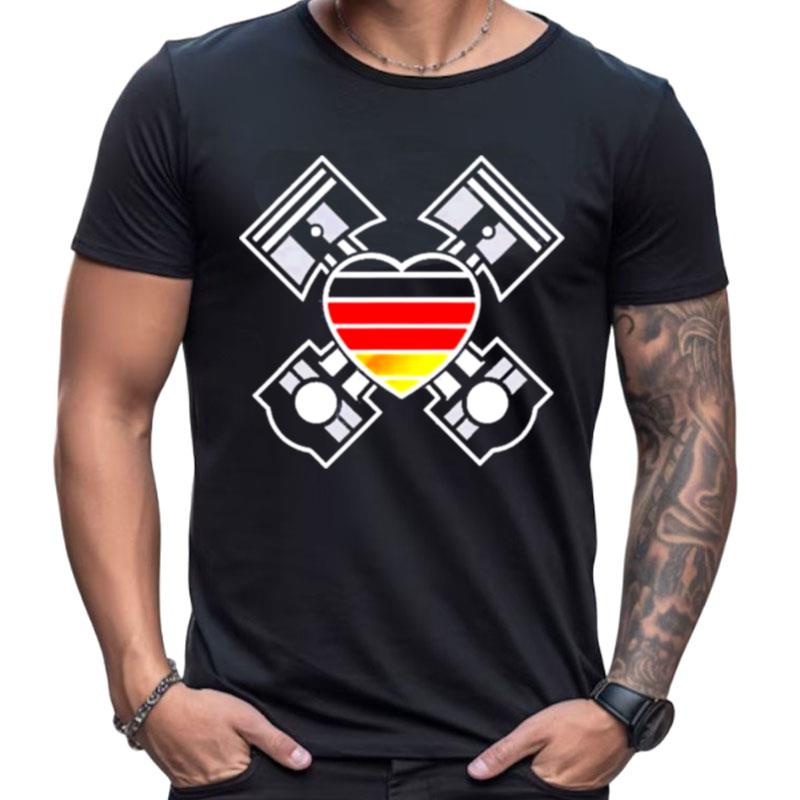 German Cars Engineering Heart Shirts For Women Men