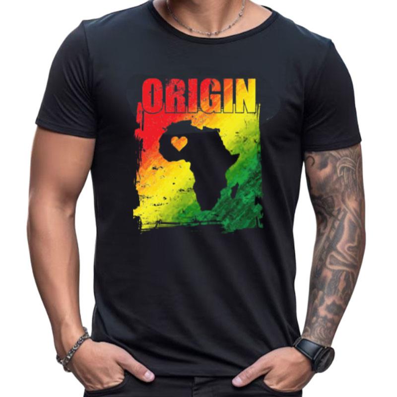 Origin Map Africa Heart Continent Africa Shirts For Women Men