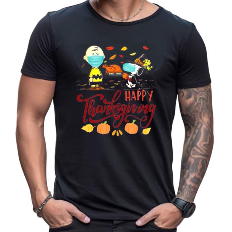 Snoopy Charlie Brown Quarantine Happy Thanksgiving Shirts For Women Men