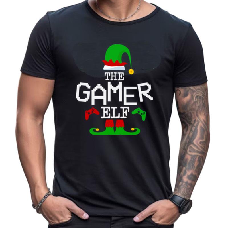 The Gamer Elf Family Matching Christmas Group Funny Gift Pajama Shirts For Women Men