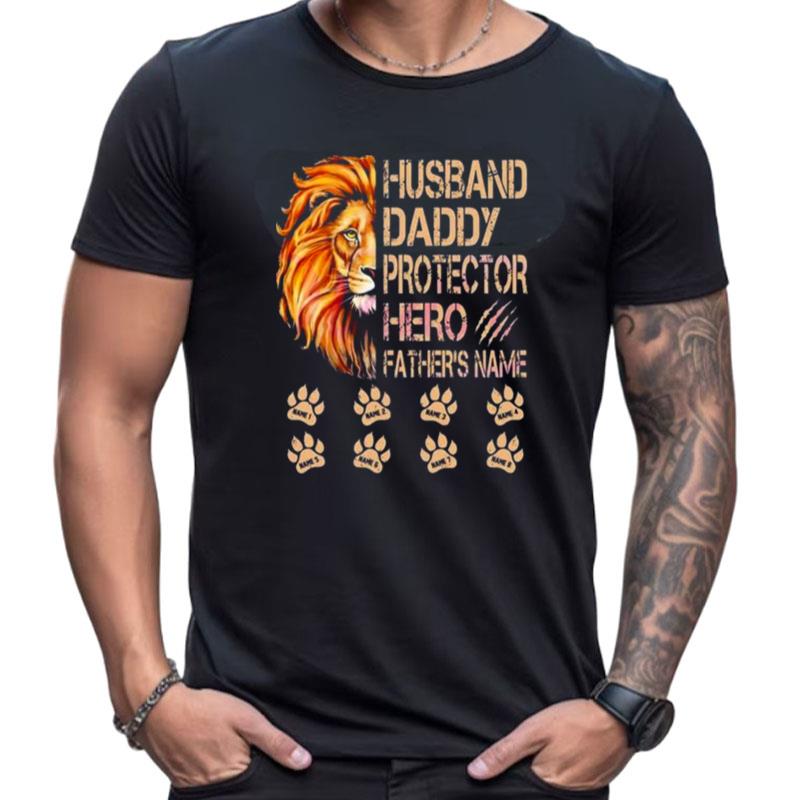 Custom Husband Daddy Protector Hero Happy Fathers Day Shirts For Women Men