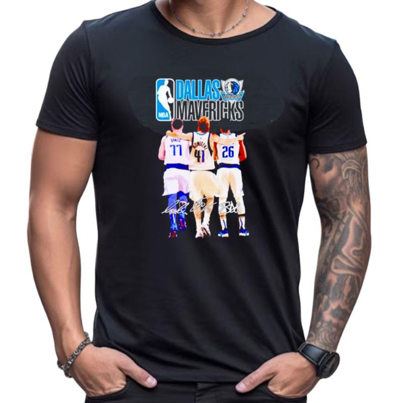 Dallas Mavericks Luka Doncic Dirk Nowitzki Spencer Dinwiddie Signatures Shirts For Women Men