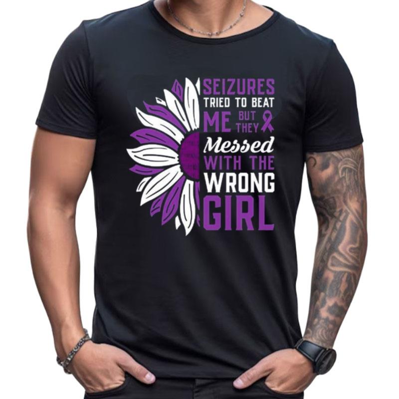 Epilepsy Awareness Purple Flower Shirts For Women Men