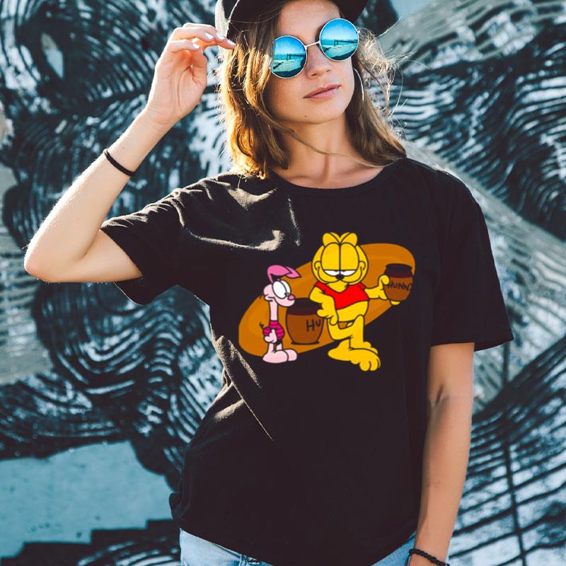 Garfield Winnie The Pooh Winnie The Garfield Many Lands Awesome Anime Shirts For Women Men