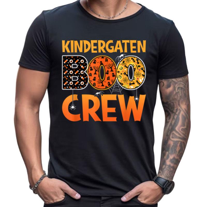 Kinder Student Teacher Halloween Kindergarten Boo Crew Shirts For Women Men