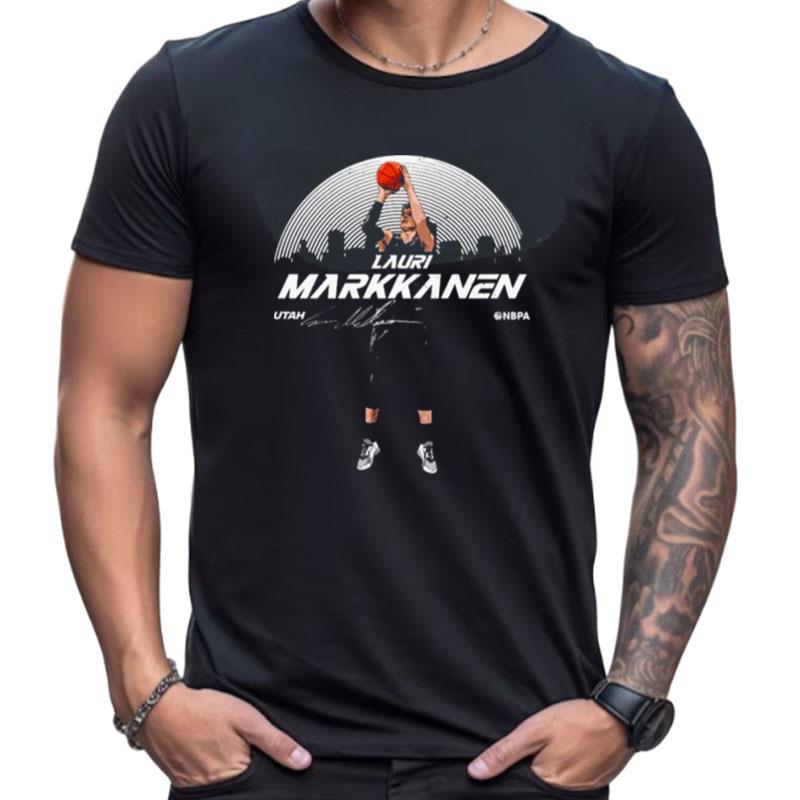 Lauri Markkanen Utah Skyline Signature Shirts For Women Men