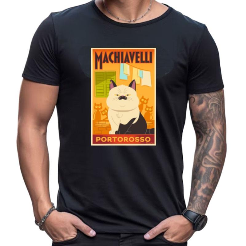 Machiavelli Cat Illustration Cartoon Luca Shirts For Women Men