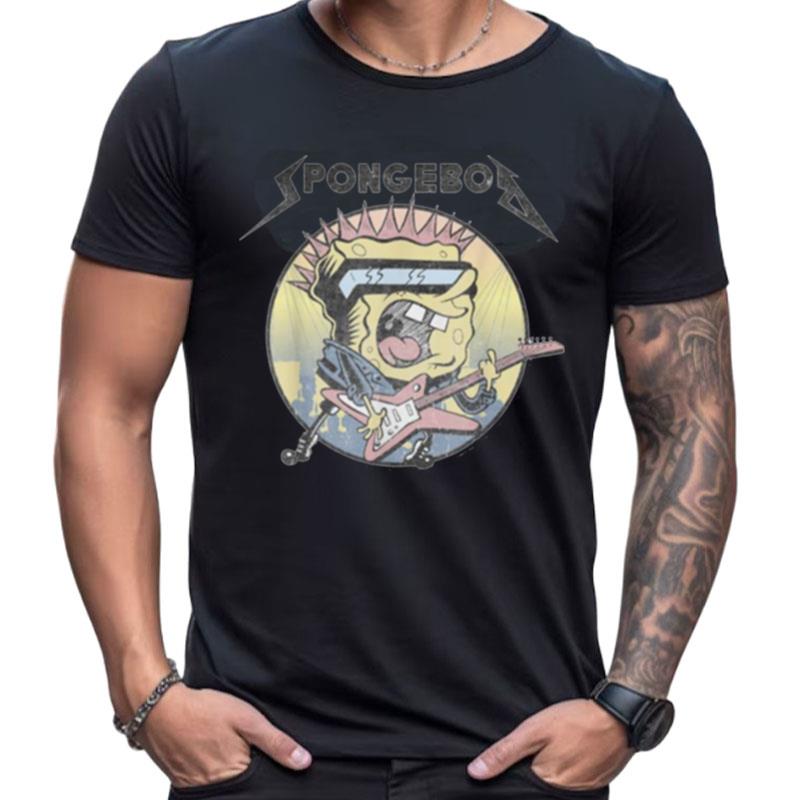Metalica Rockstar Spongebob Gangster Shirts For Women Men