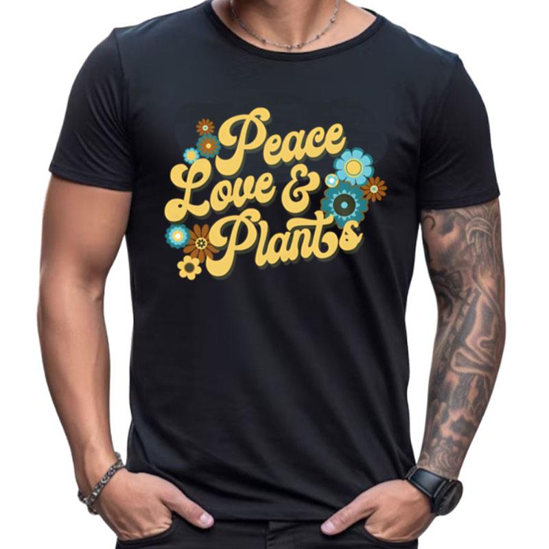 Mumbo Jumbo Peace Love And Plants Script Merch Shirts For Women Men