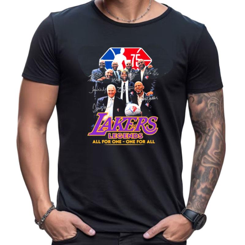 Nba Los Lakers Legend All For One One For All Signatures Shirts For Women Men
