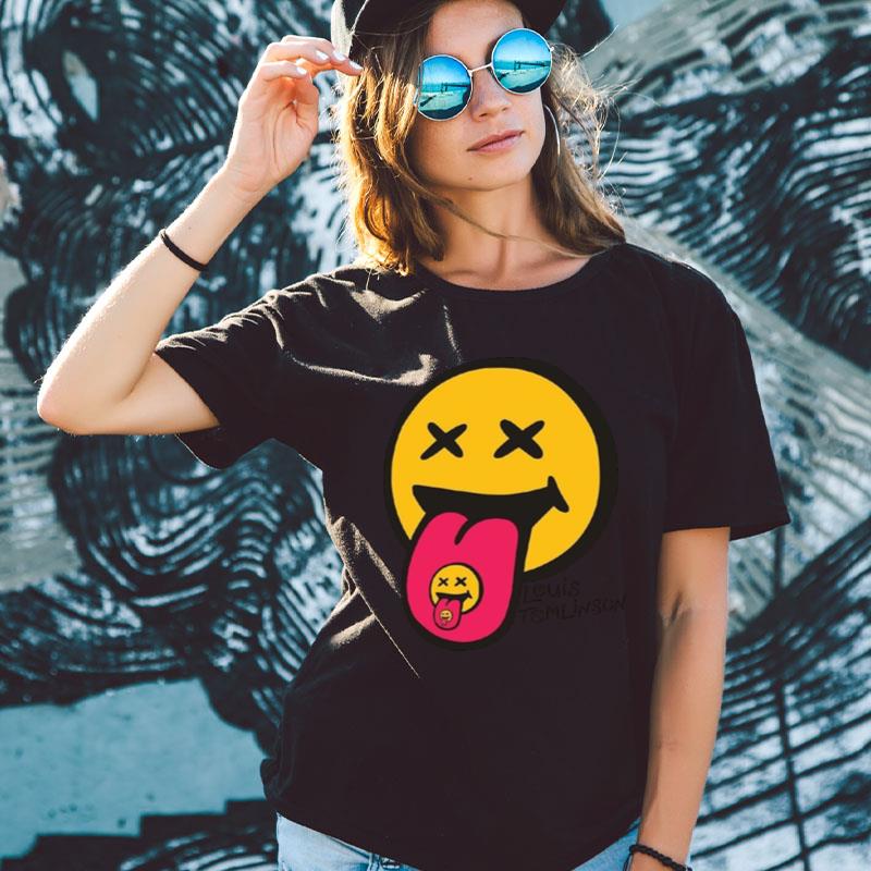One Direction Funny Smiley Face Louis Tomlinson Shirts For Women Men
