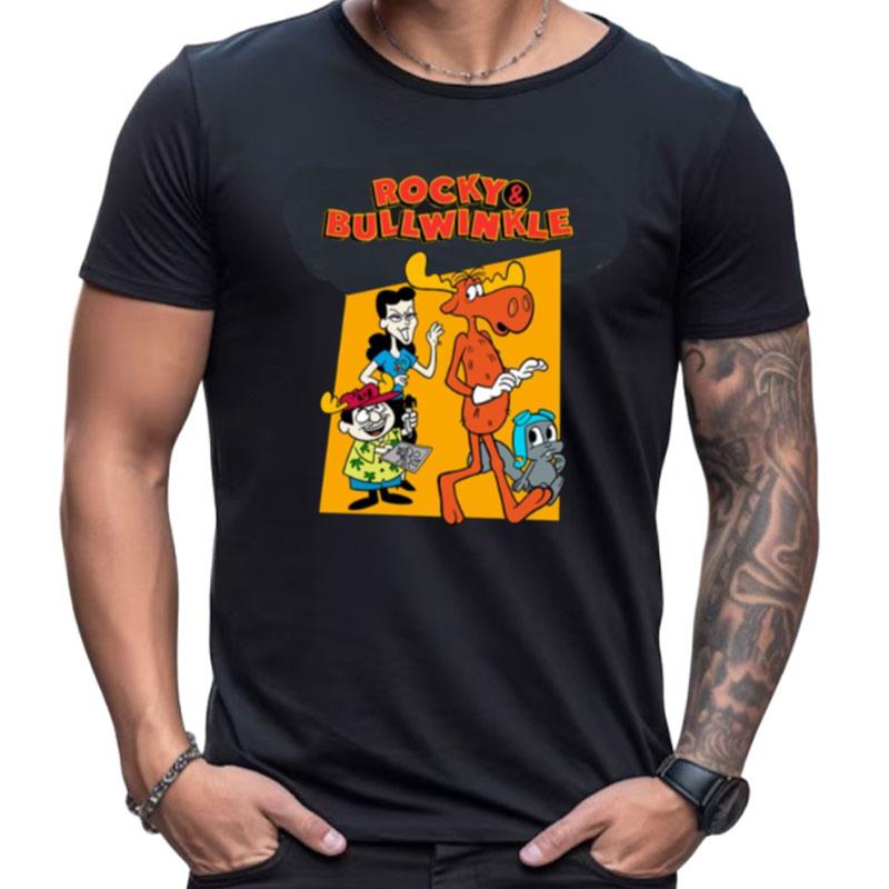 Orange Design Rocky And Bullwinkle Shirts For Women Men