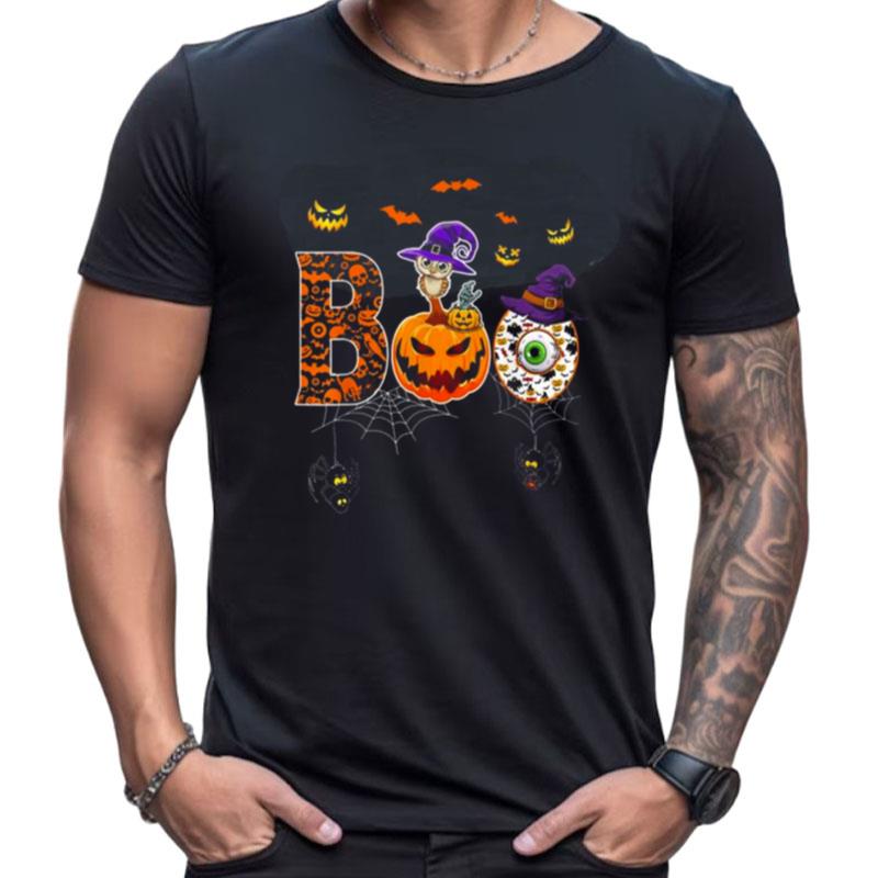 Owl Halloween Costume Boo Pumpkin Shirts For Women Men