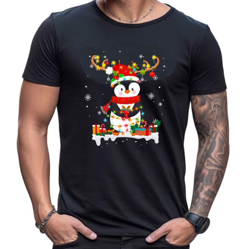 Penguin Reindeer Santa Hat Xmas Christmas Shirts For Women Men