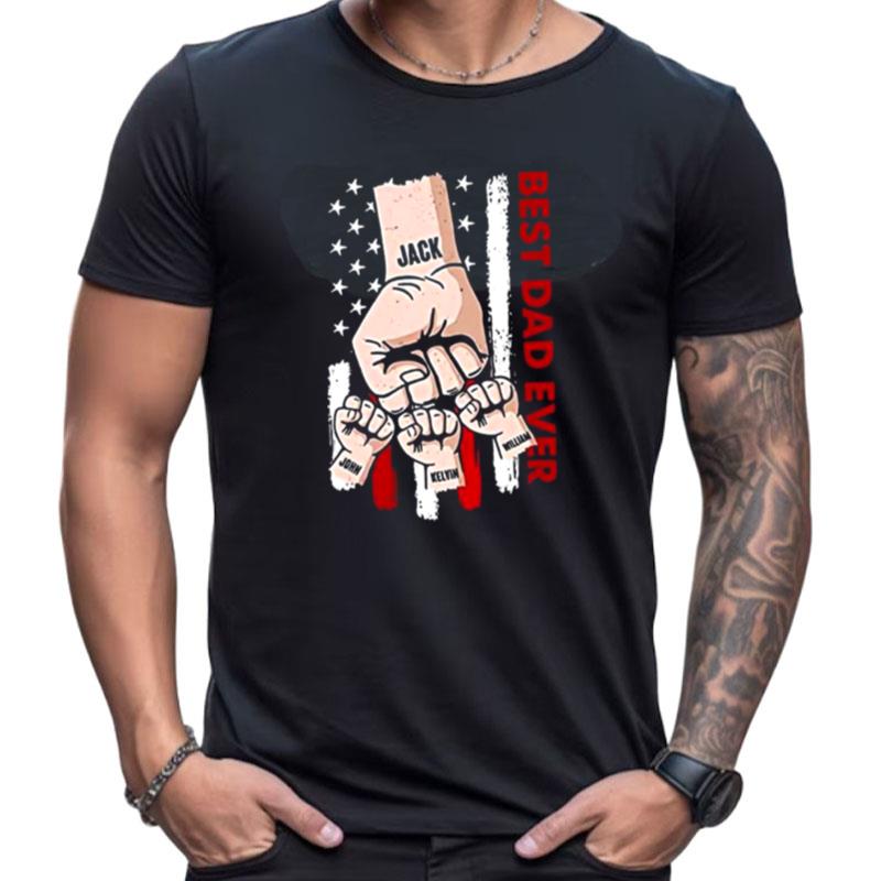Personalized Dad Raised Fist Hand Shirts For Women Men