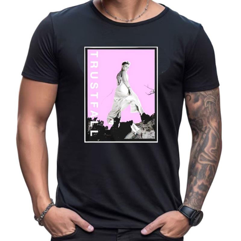 Pink Alecia Trustfall Shirts For Women Men