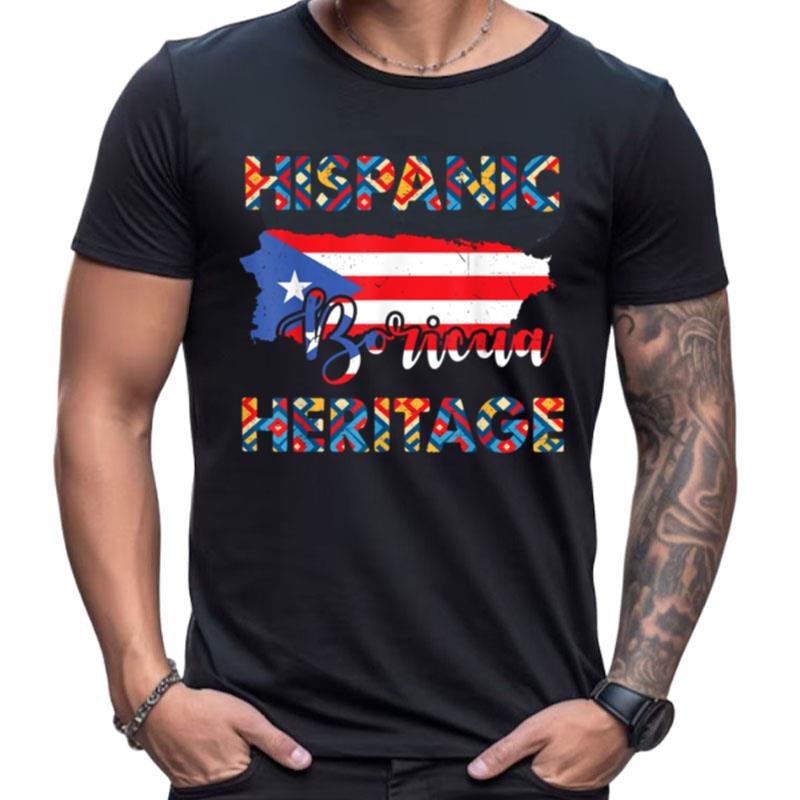 Puerto Rican Flag Hispanic Heritage Boricua Puerto Rico Shirts For Women Men