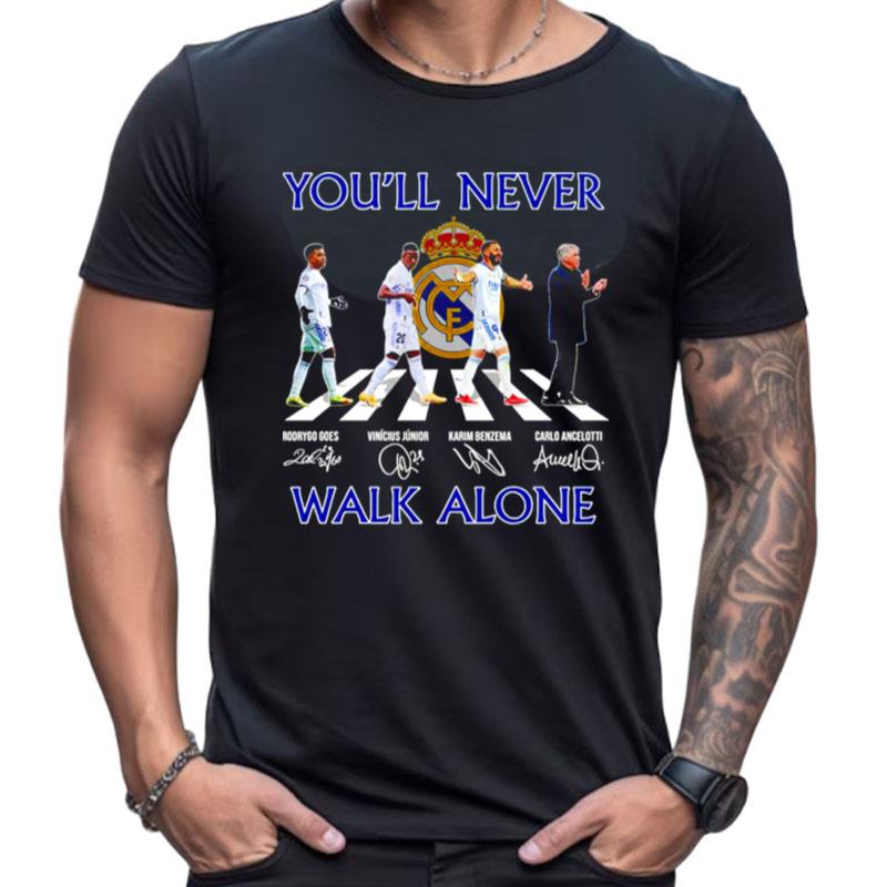 Real Madrid You'll Never Walk Alone Abbey Road Signatures Shirts For Women Men