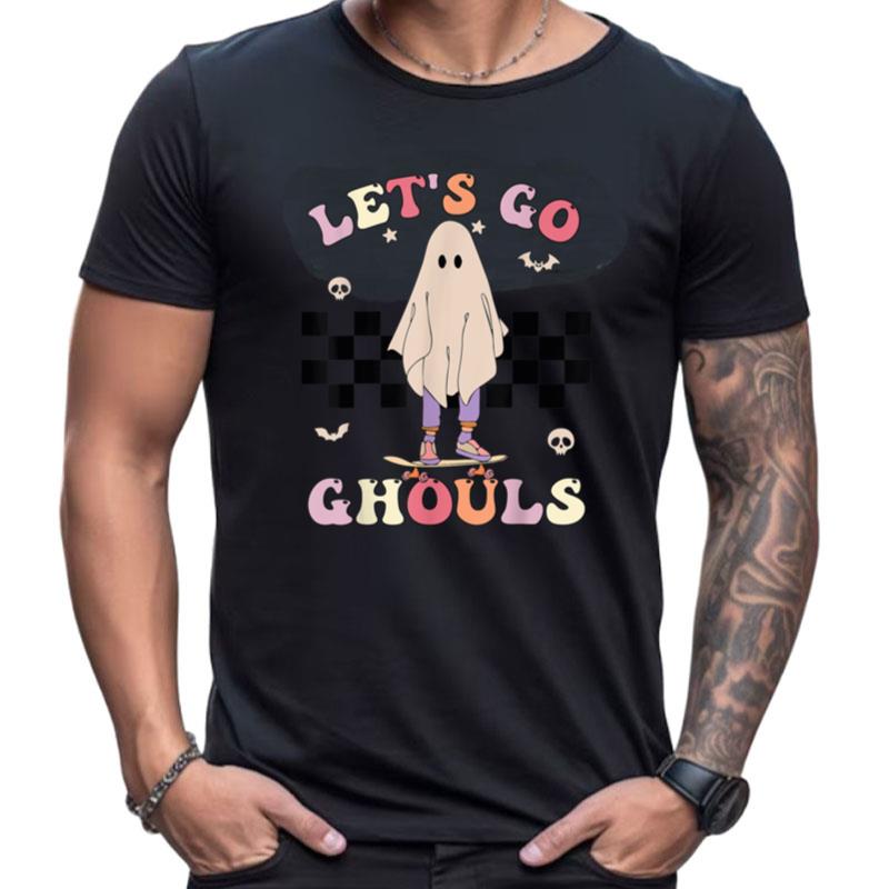 Retro Groovy Let's Go Ghouls Halloween Ghost Costume Shirts For Women Men