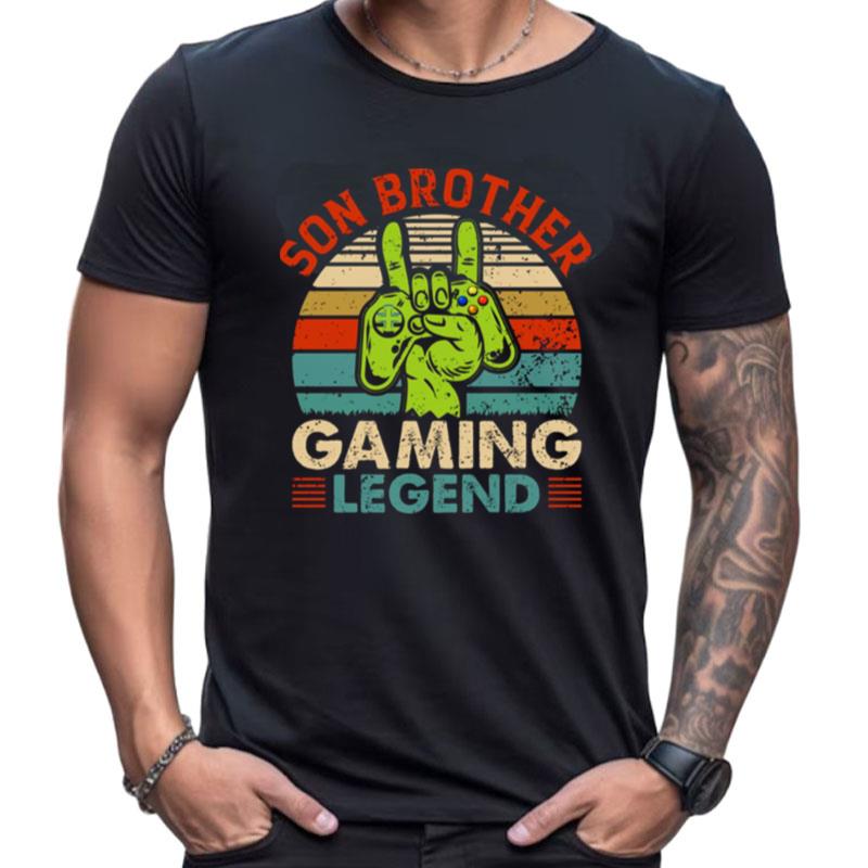 Retro Son Brother Gaming Legend Shirts For Women Men