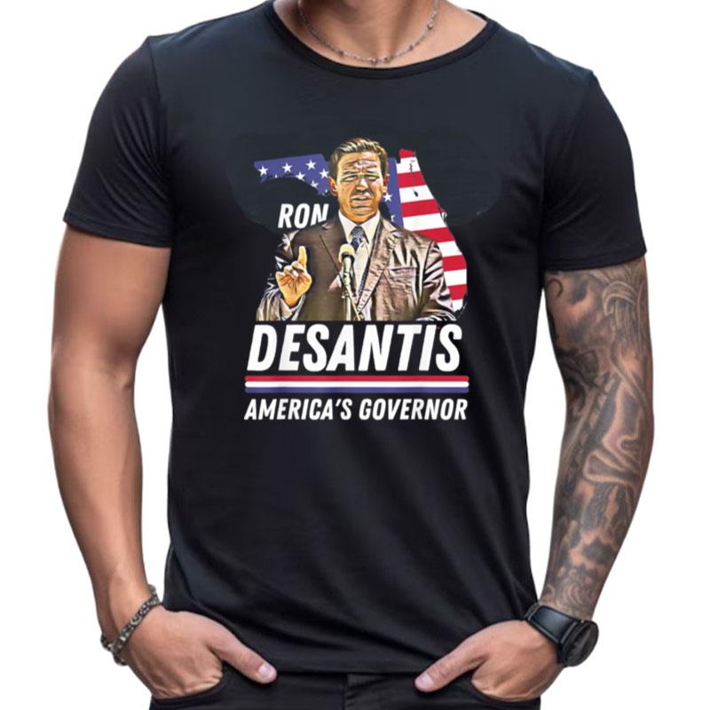 Ron Desantis America's Governor Florida Us Flag Shirts For Women Men