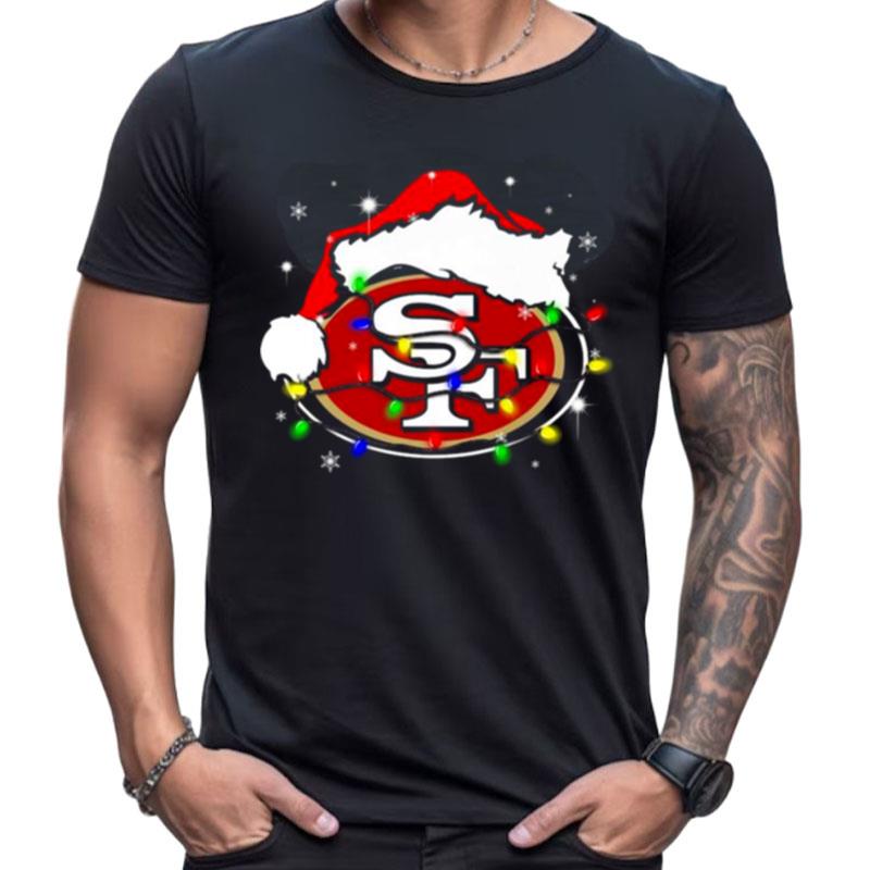 Santa San Francisco 49Ers Logo Lights Christmas Shirts For Women Men