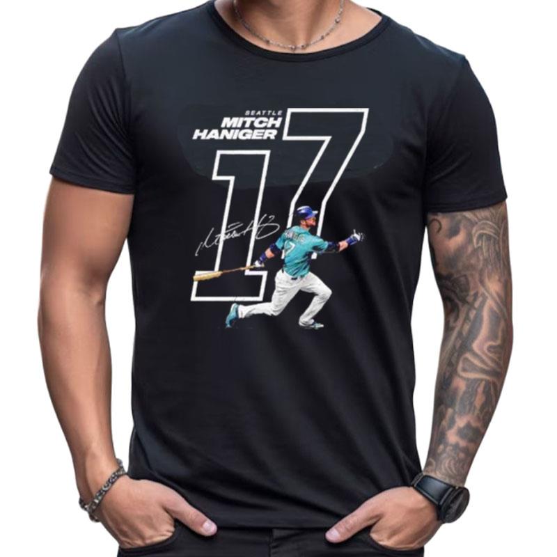 Seattle Mariners Mitch Haniger Number 17 Outline Shirts For Women Men