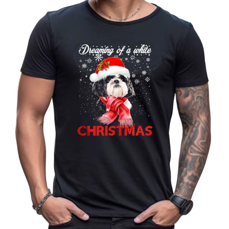 Shih Tzu A White Christmas Crewneck Shirts For Women Men