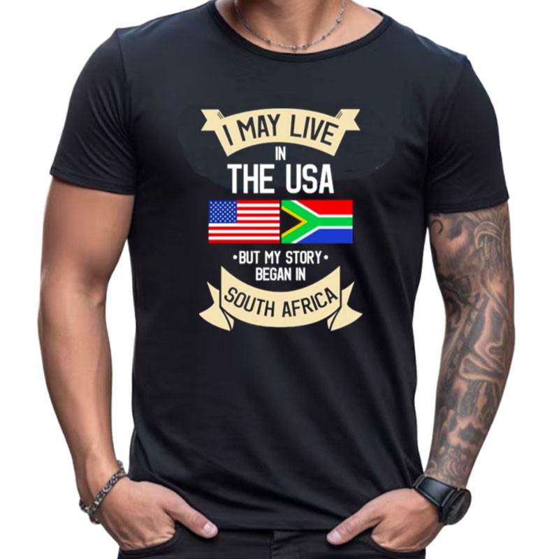 South Africa American Flag Usa South African Roots Shirts For Women Men
