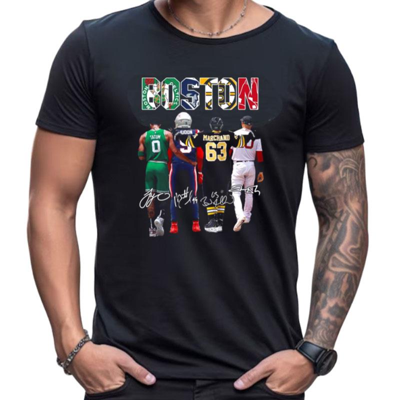 Tatum Marchand Boston Celtics New England Patriots Boston Bruins And Boston Red Sox Signatures Shirts For Women Men