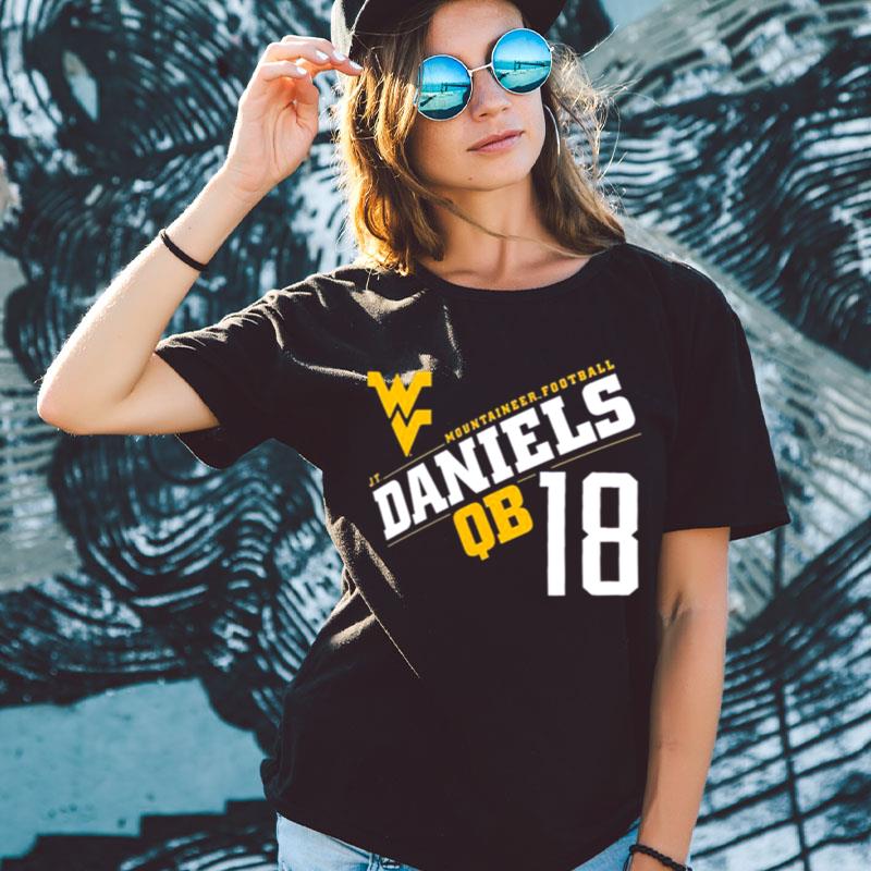 West Virginia Mountaineers Football J.T Daniels Qb 18 Shirts For Women Men