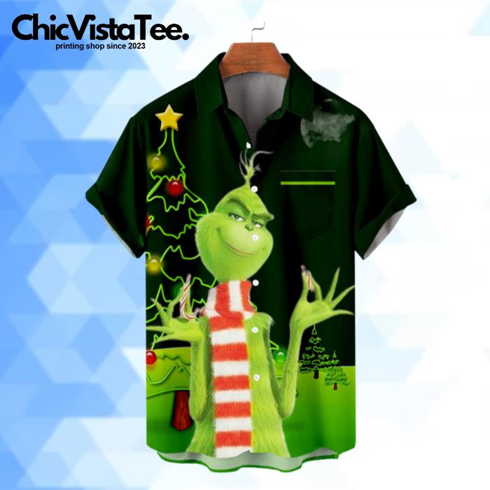 Christmas Grinchmas Costume Green Hawaiian Shirt
