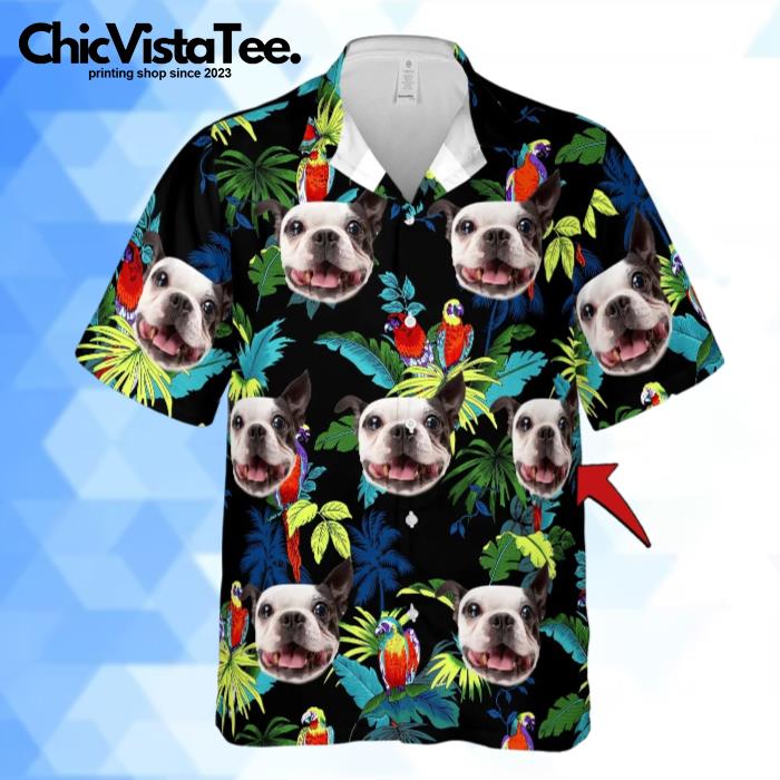 Custom Tropical Pattern Dog Hawaiian Shirt
