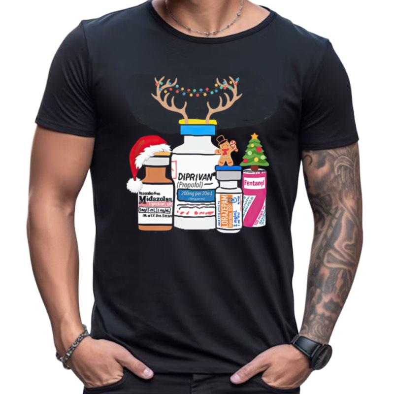 Diprivan Fentanyl Midazolam Merry Christmas Shirts For Women Men
