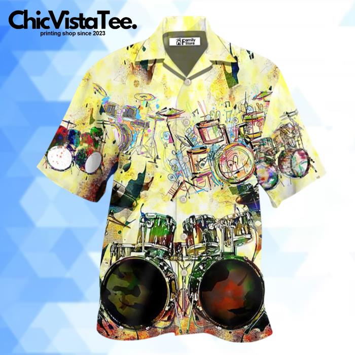Drum Mix Color Hawaiian Shirt