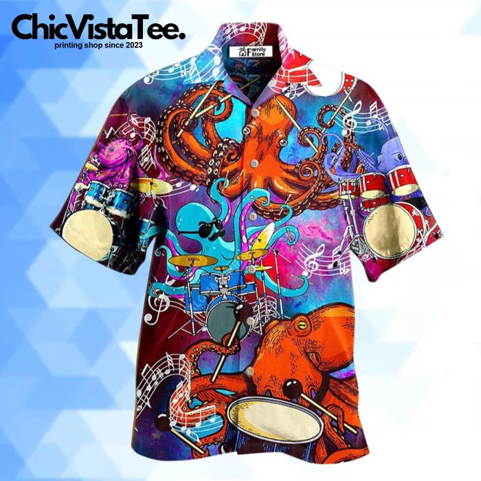 Drum Octopus Dance To The Beat Of Your Own Hawaiian Shirt