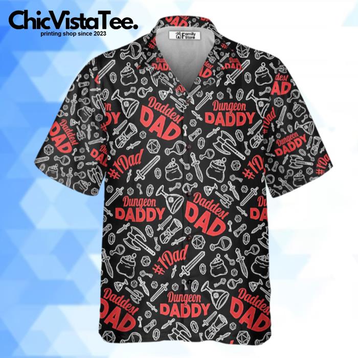 Dungeon Daddy DnD DnD DnD Dad Hawaiian Shirt