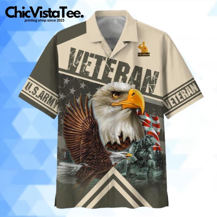 Eagle U.S Army Veteran Hawaiian Shirt