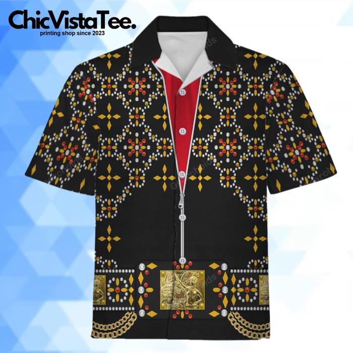 Elvis Black Conquistador Hawaiian Shirt