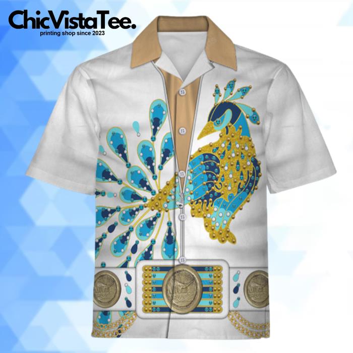 Elvis Presley Peacock Outfit Hawaiian Shirt