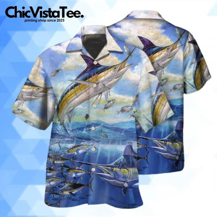 Fishing Ocean Blue Sky Freedom Hawaiian Shirt