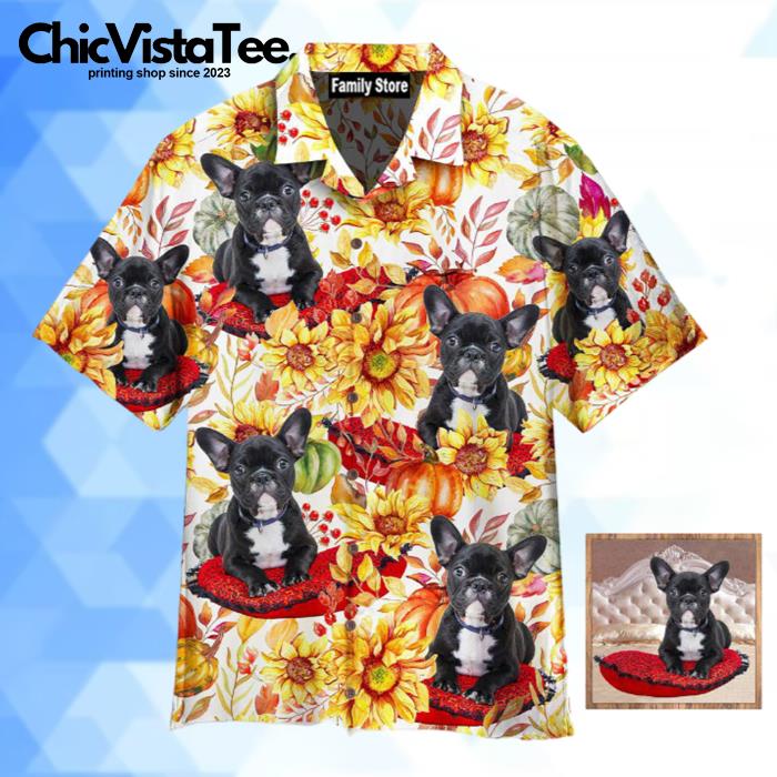French Bulldog Happy On Autumn Custom Hawaiian Shirt