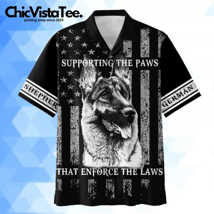 German shepherd american black Summer Gift for Dog lovers Hawaiian Shirt