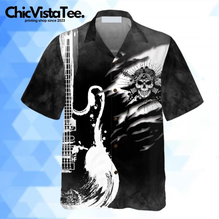 Guitar And Skull Hawaiian Shirt