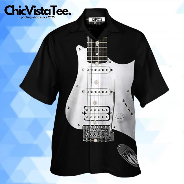 Guitar Black Electric Guitar Hawaiian Shirt