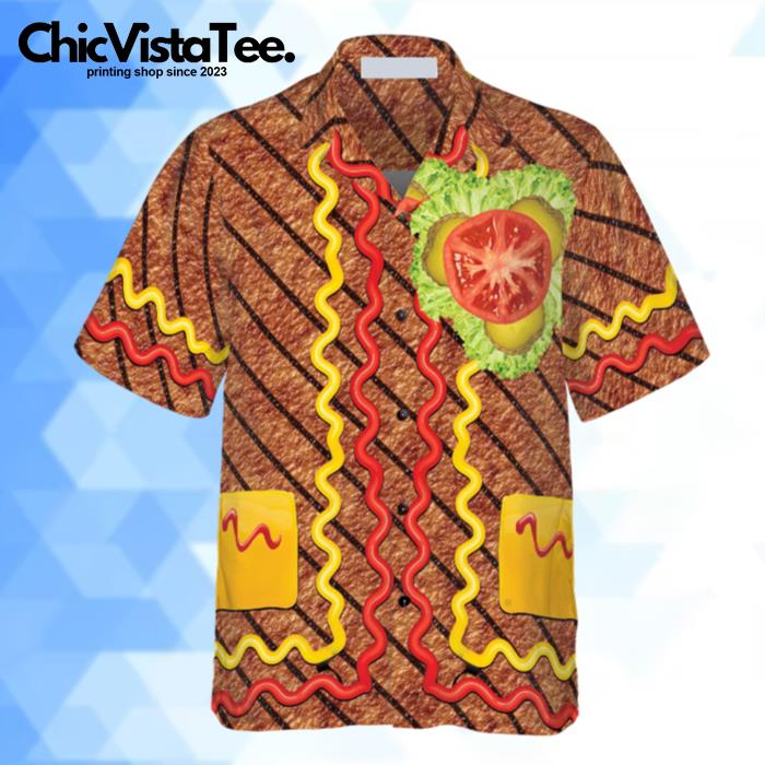 Halloween Burger Costume Hawaiian Shirt