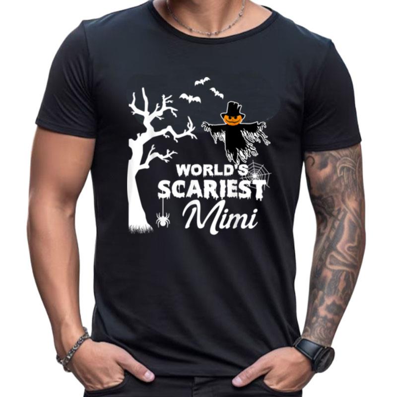 Halloween Mimi Worlds Scariest Creepy Pumpkin Fall Gift Shirts For Women Men