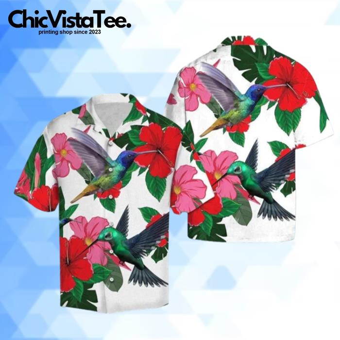 Hummingbird And Hibiscus Summer gift Hawaiian Shirt